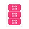 Stupell Industries Pink Book Club Tickets Wall Plaque Art, design by Lettered and Lined